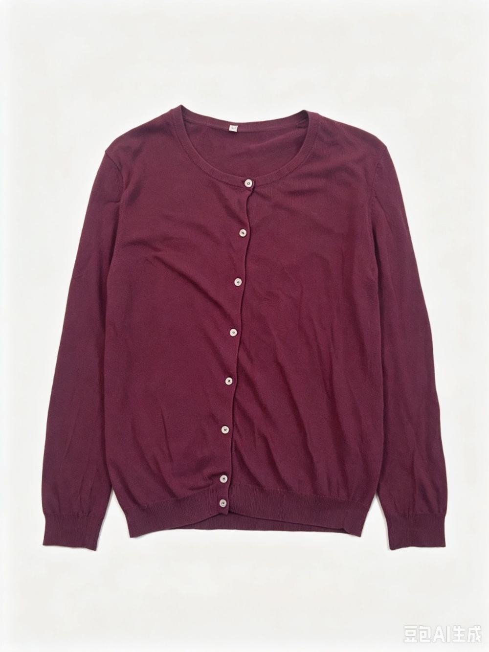Muji Burgundy Cotton Cardigan Women’s M